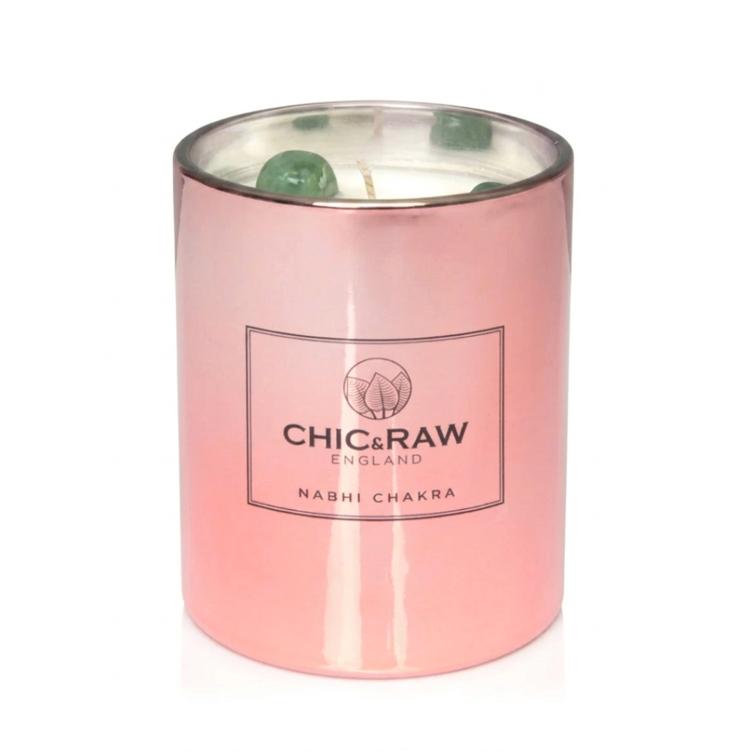 Green Aventurine Nabhi Chakra Candle Chic & Raw
